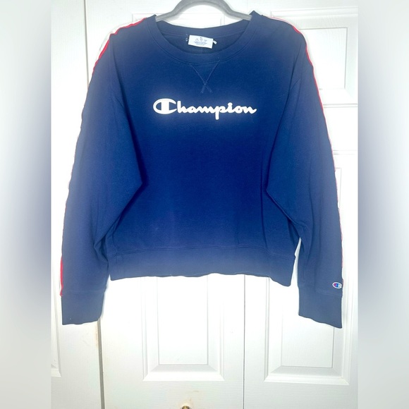 Champion Blue/Signature White Stripe Sweatshirt Size XL - Picture 1 of 11